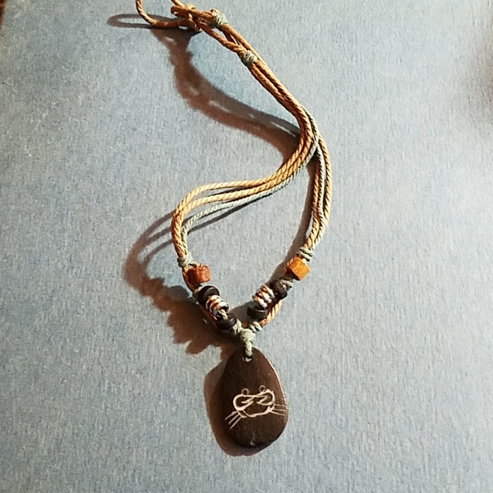 Natural Beaded Adjustable Necklace Handmade
